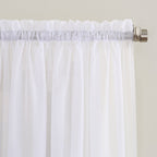 N° 918 Erica Panneau de rideau 1 pièce en voile écrasé transparent avec passe-tringle, panneau simple