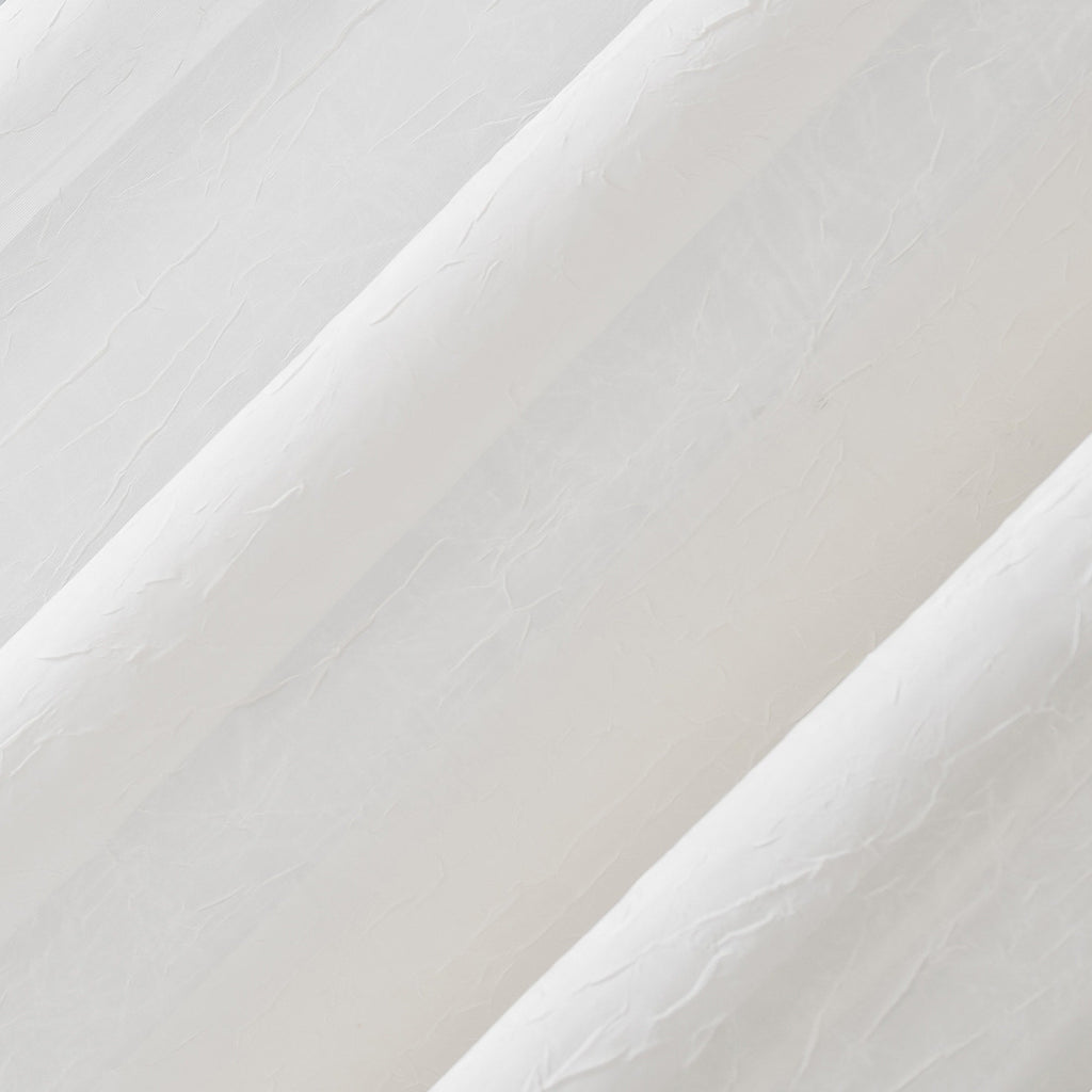 N° 918 Erica Panneau de rideau 1 pièce en voile écrasé transparent avec passe-tringle, panneau simple