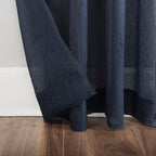 N° 918 Erica Panneau de rideau 1 pièce en voile écrasé transparent avec passe-tringle, panneau simple
