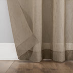 N° 918 Erica Panneau de rideau 1 pièce en voile écrasé transparent avec passe-tringle, panneau simple