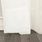 N° 918 Erica Panneau de rideau 1 pièce en voile écrasé transparent avec passe-tringle, panneau simple