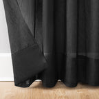 N° 918 Erica Panneau de rideau 1 pièce en voile écrasé transparent avec passe-tringle, panneau simple