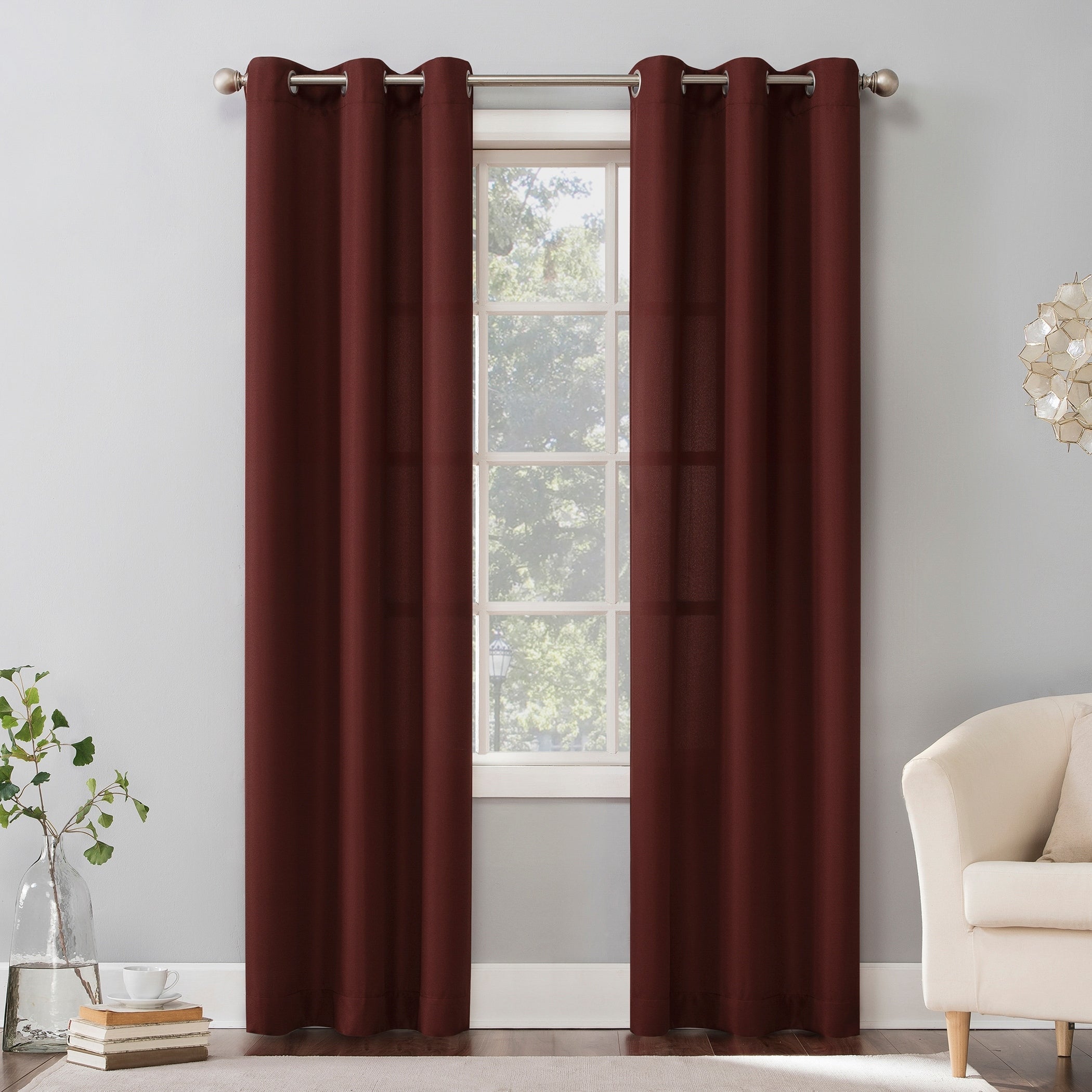N° 918 Sora Panneau de rideau texturé à œillets, panneau simple