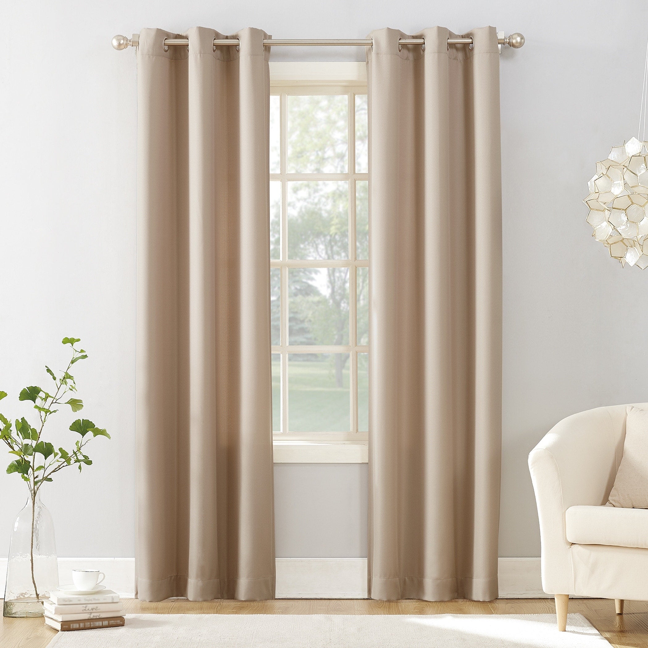 N° 918 Sora Panneau de rideau texturé à œillets, panneau simple