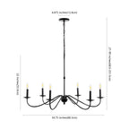 Lustre LED en fer à 6 lumières, 34,75 $, par JONATHAN Y