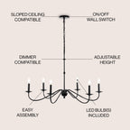 Lustre LED en fer à 6 lumières, 34,75 $, par JONATHAN Y