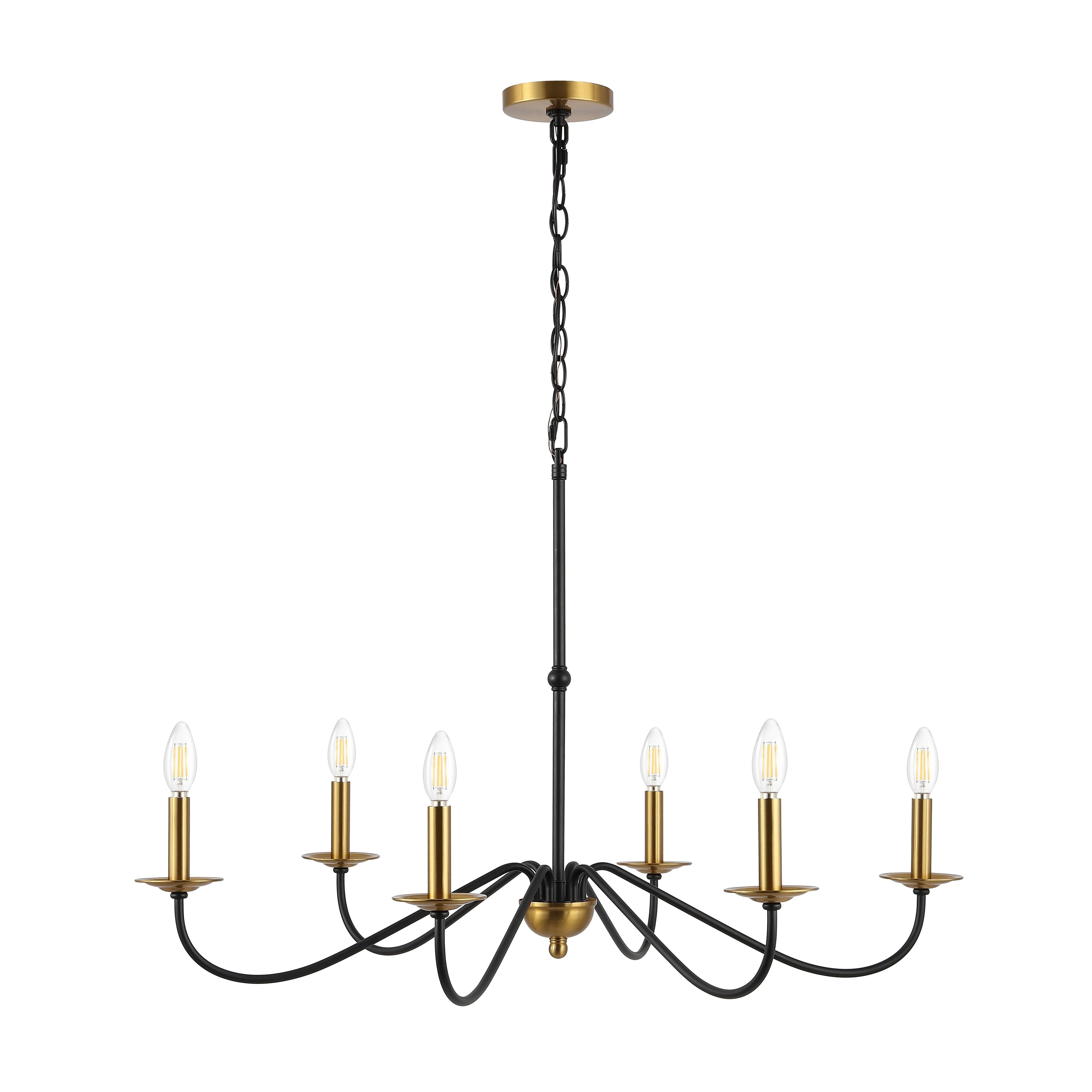 Lustre LED en fer à 6 lumières, 34,75 $, par JONATHAN Y