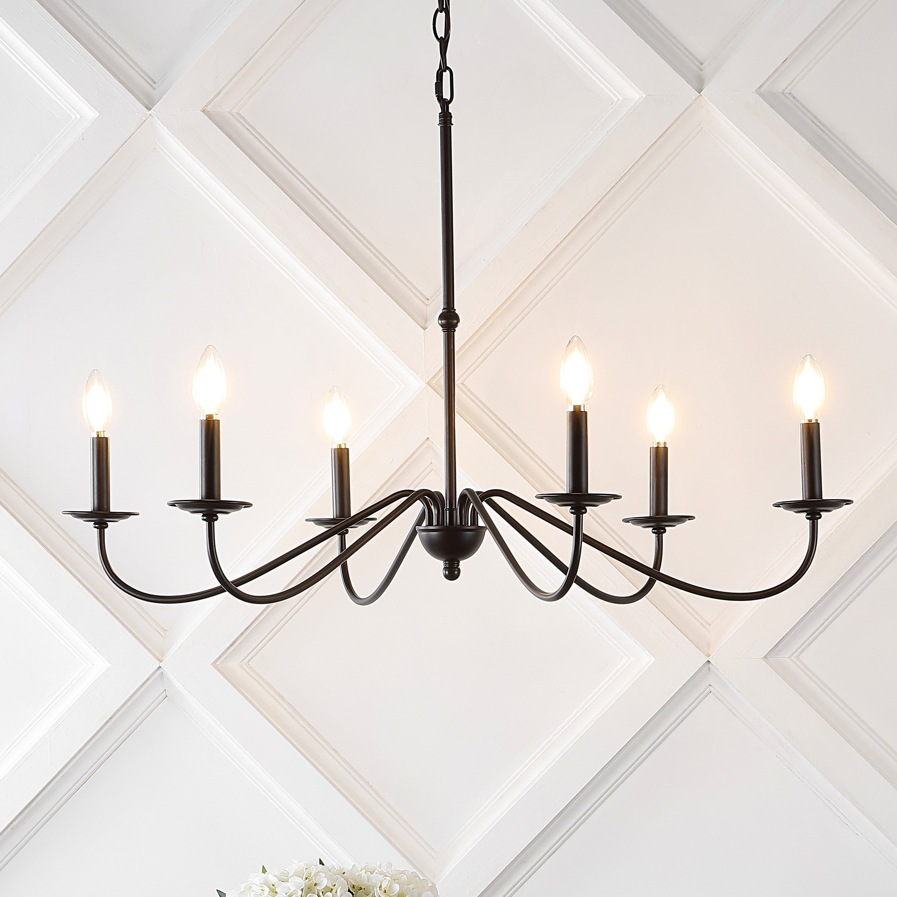 Lustre LED en fer à 6 lumières, 34,75 $, par JONATHAN Y