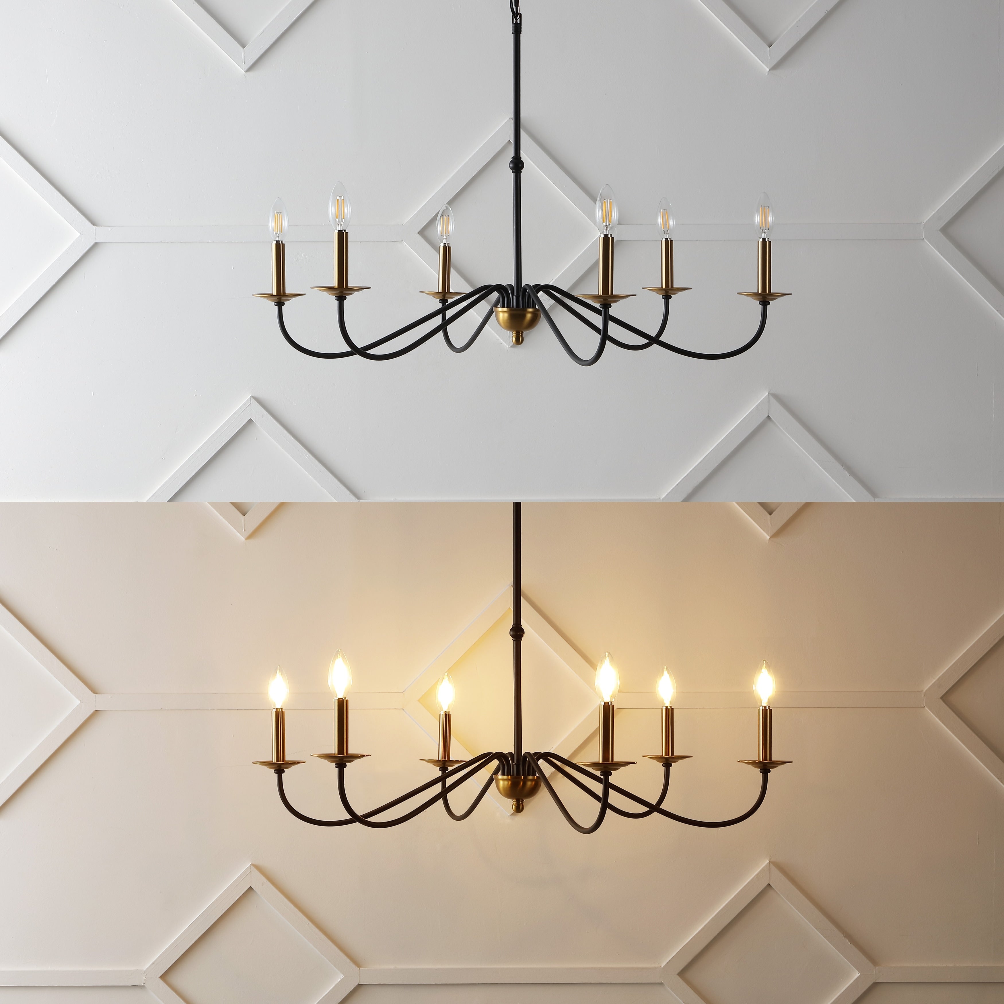 Lustre LED en fer à 6 lumières, 34,75 $, par JONATHAN Y