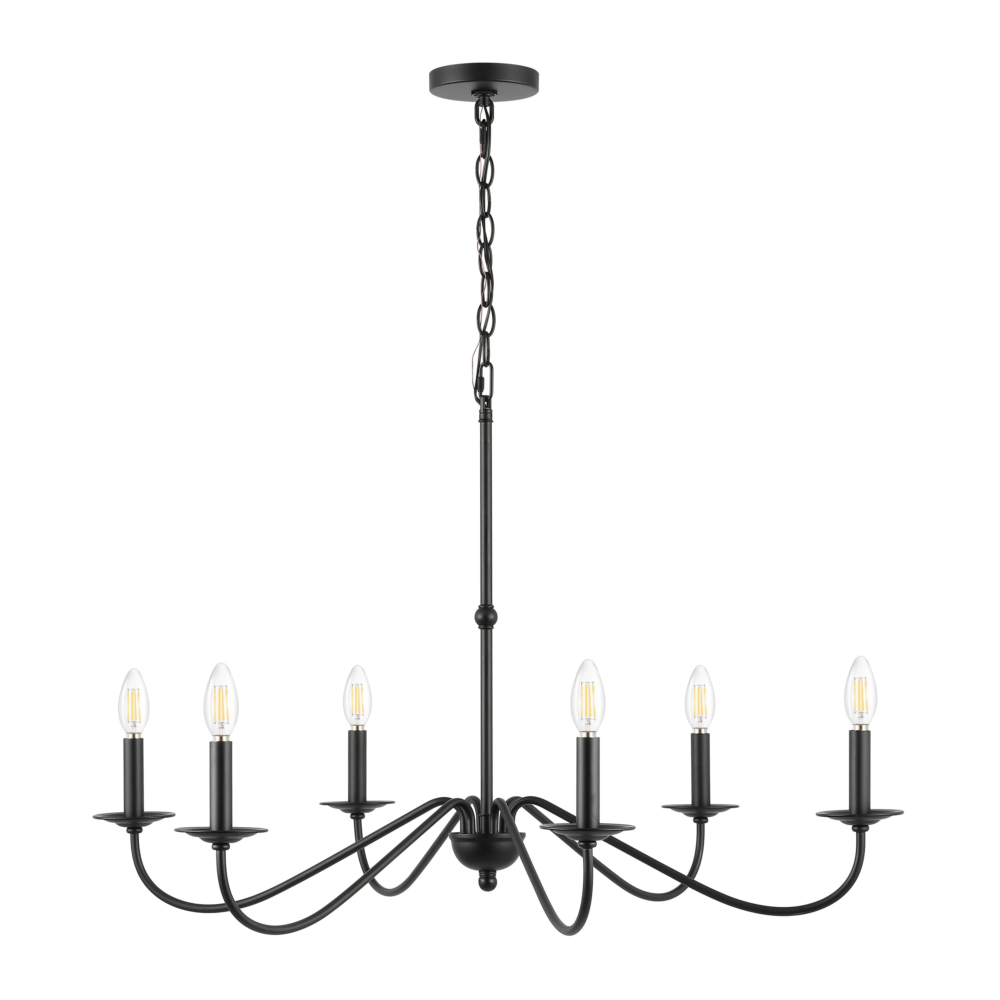 Lustre LED en fer à 6 lumières, 34,75 $, par JONATHAN Y