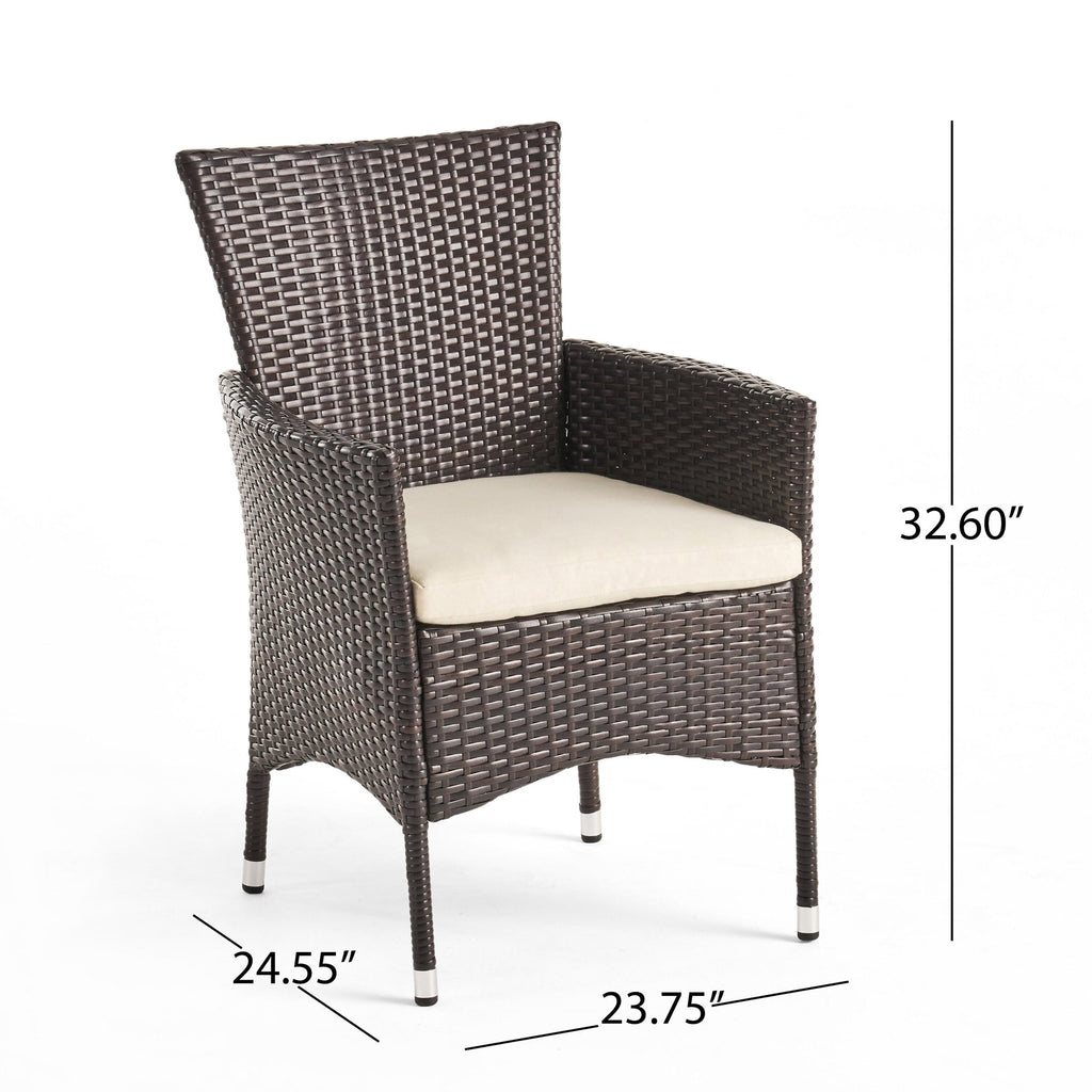 Ensemble de salle à manger extensible Nora Outdoor 7 pièces en bois d'acacia et osier par Christopher Knight Home