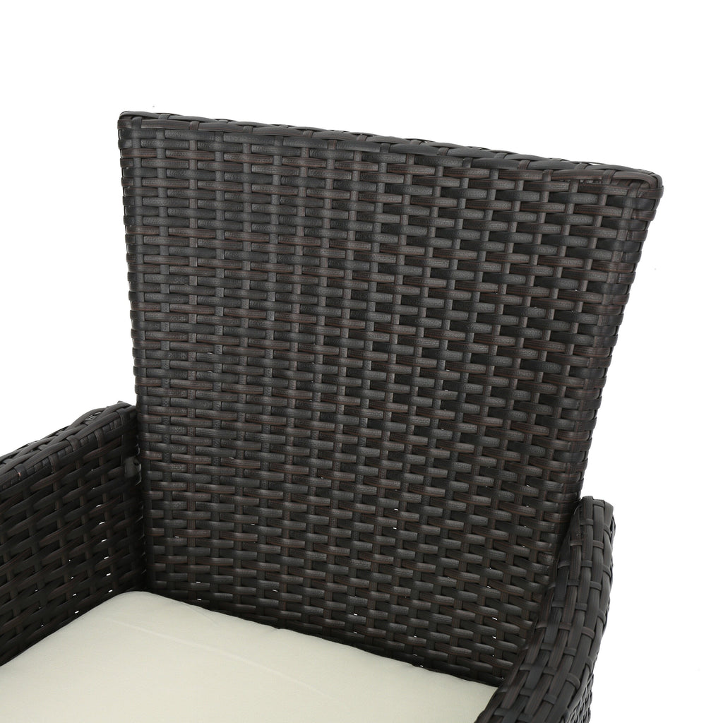 Ensemble de salle à manger extensible Nora Outdoor 7 pièces en bois d'acacia et osier par Christopher Knight Home