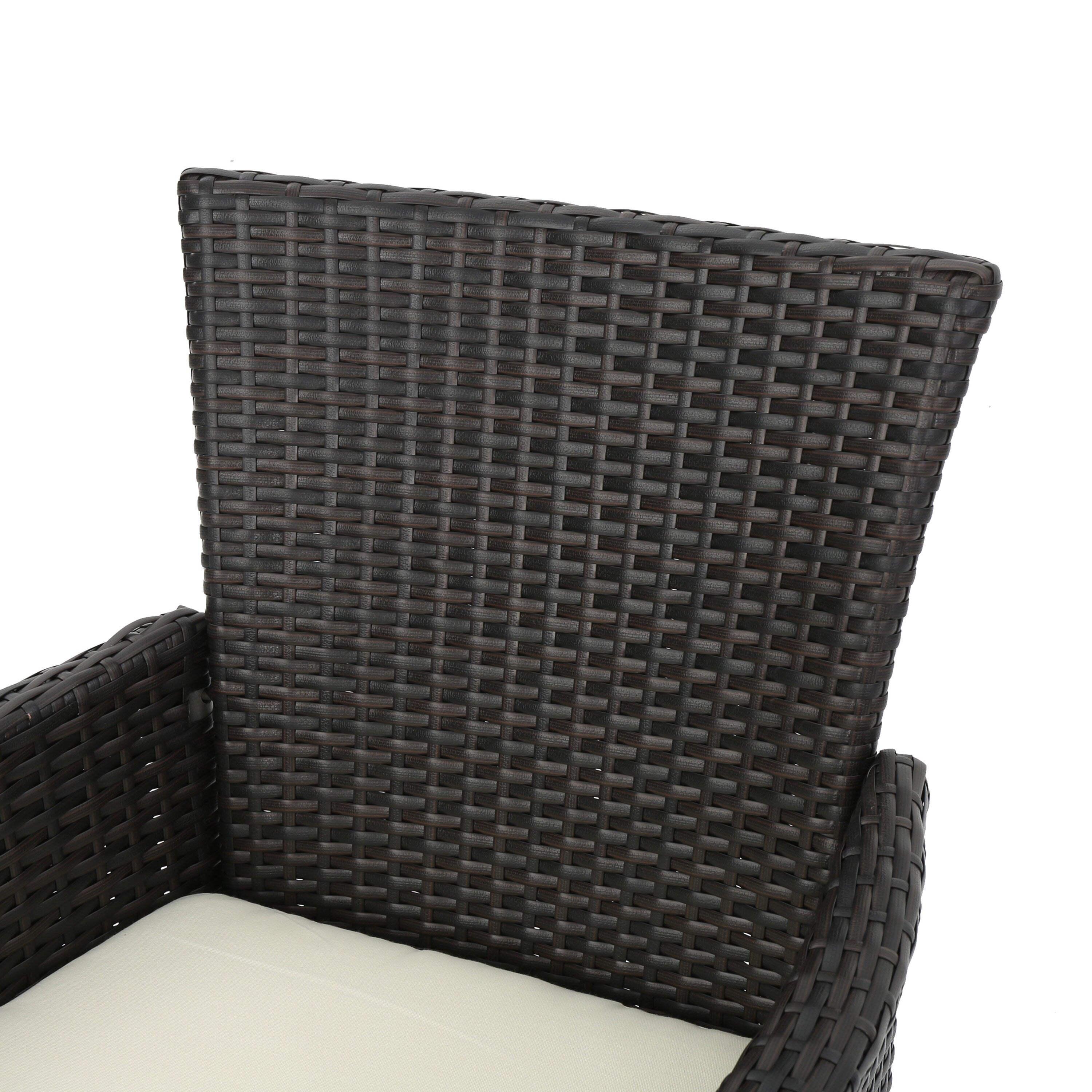 Ensemble de salle à manger extensible Nora Outdoor 7 pièces en bois d'acacia et osier par Christopher Knight Home