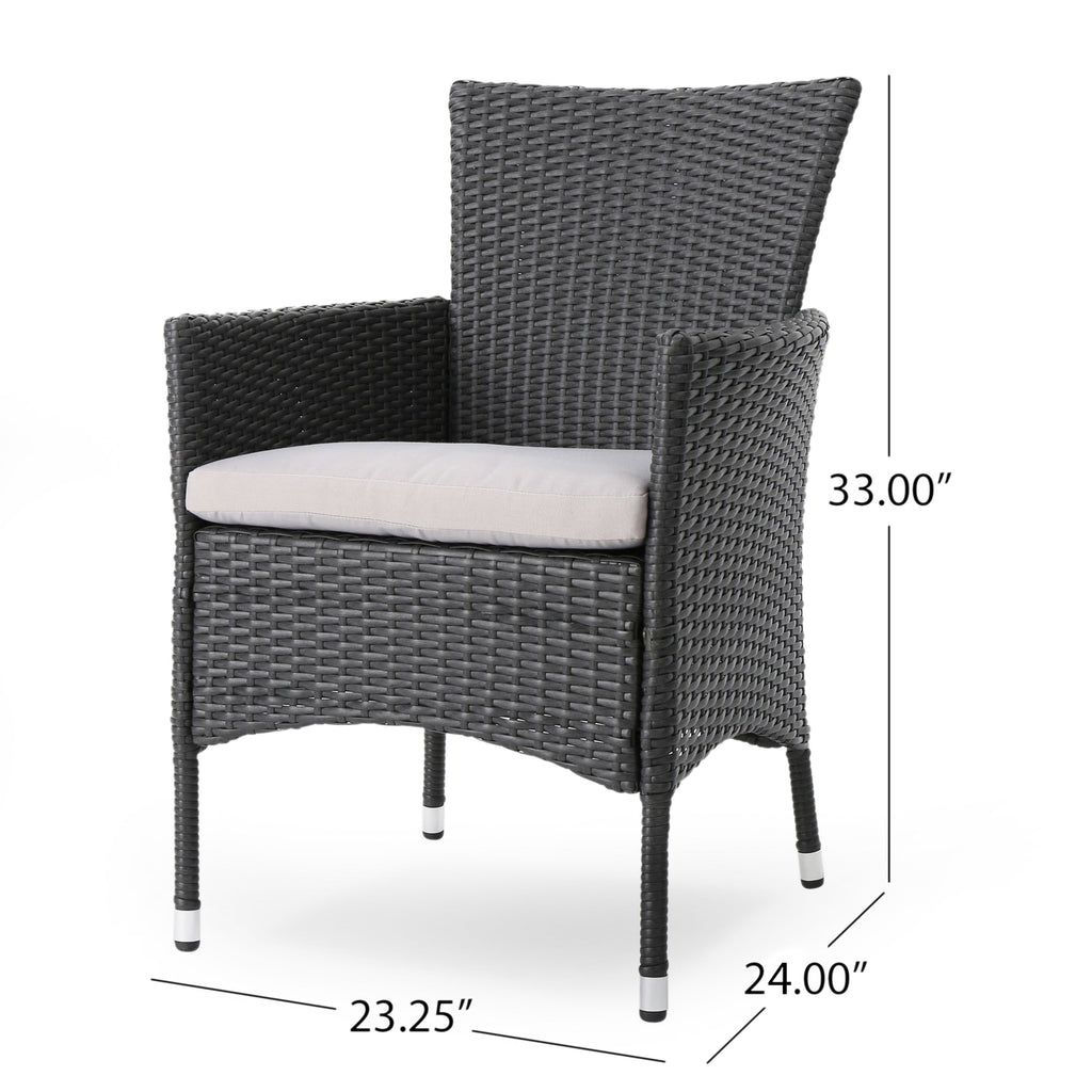 Ensemble de salle à manger extensible Nora Outdoor 7 pièces en bois d'acacia et osier par Christopher Knight Home
