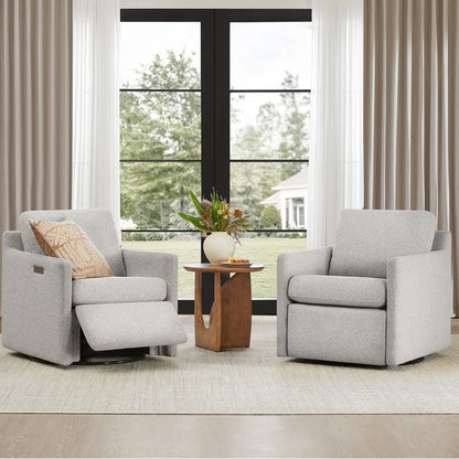 Fauteuil d'appoint pivotant Nora Power avec repose-pieds électriques