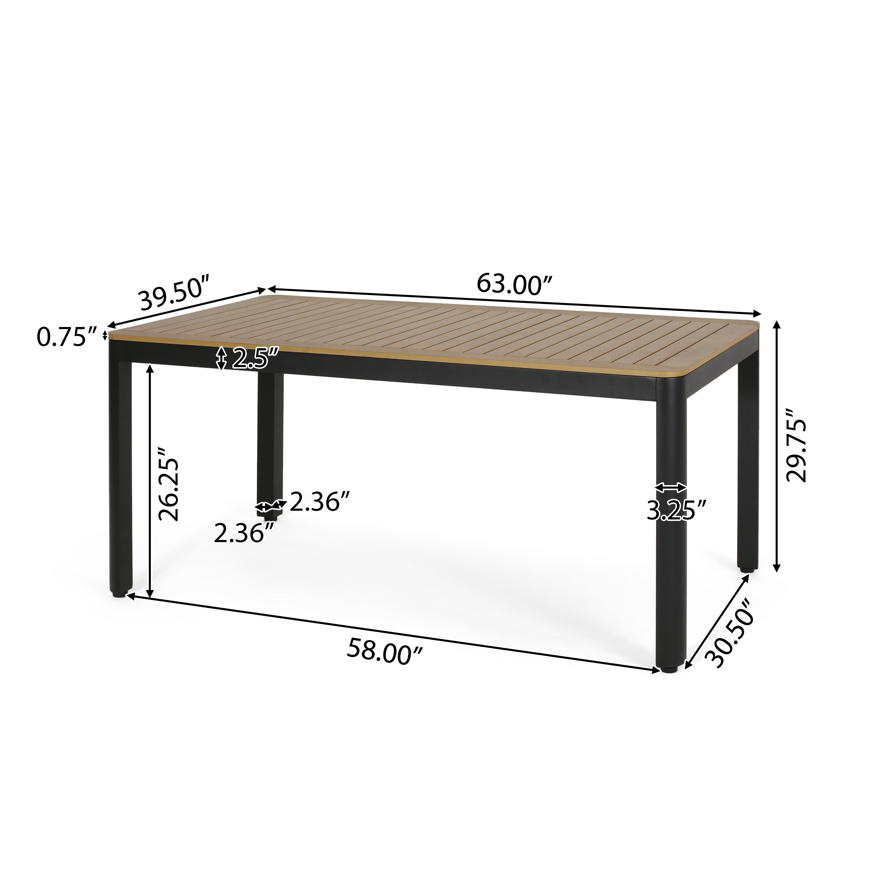 Ensemble de salle à manger d'extérieur Norcrest en maille et aluminium, 7 pièces, par Christopher Knight Home