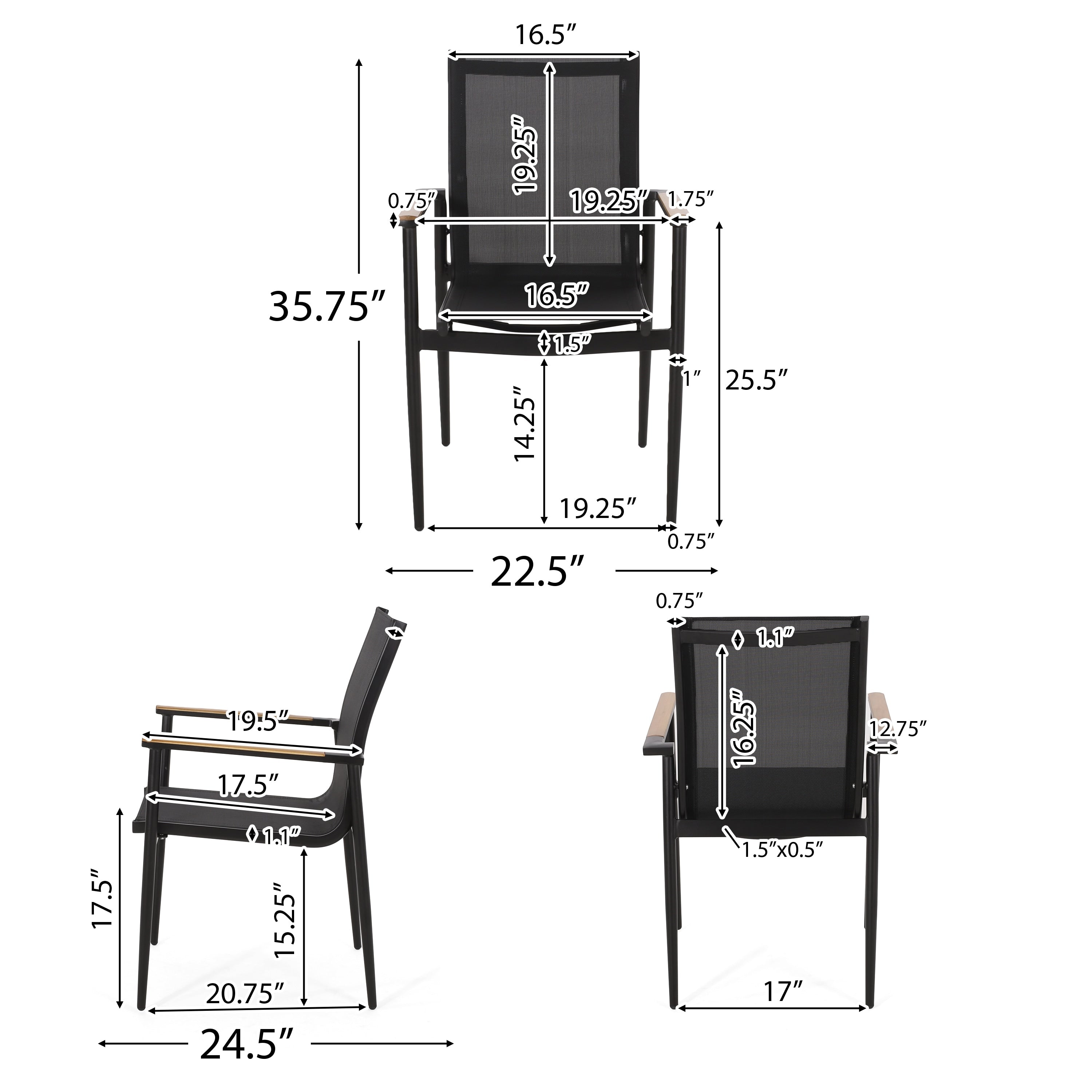 Ensemble de salle à manger d'extérieur Norcrest en maille et aluminium, 7 pièces, par Christopher Knight Home