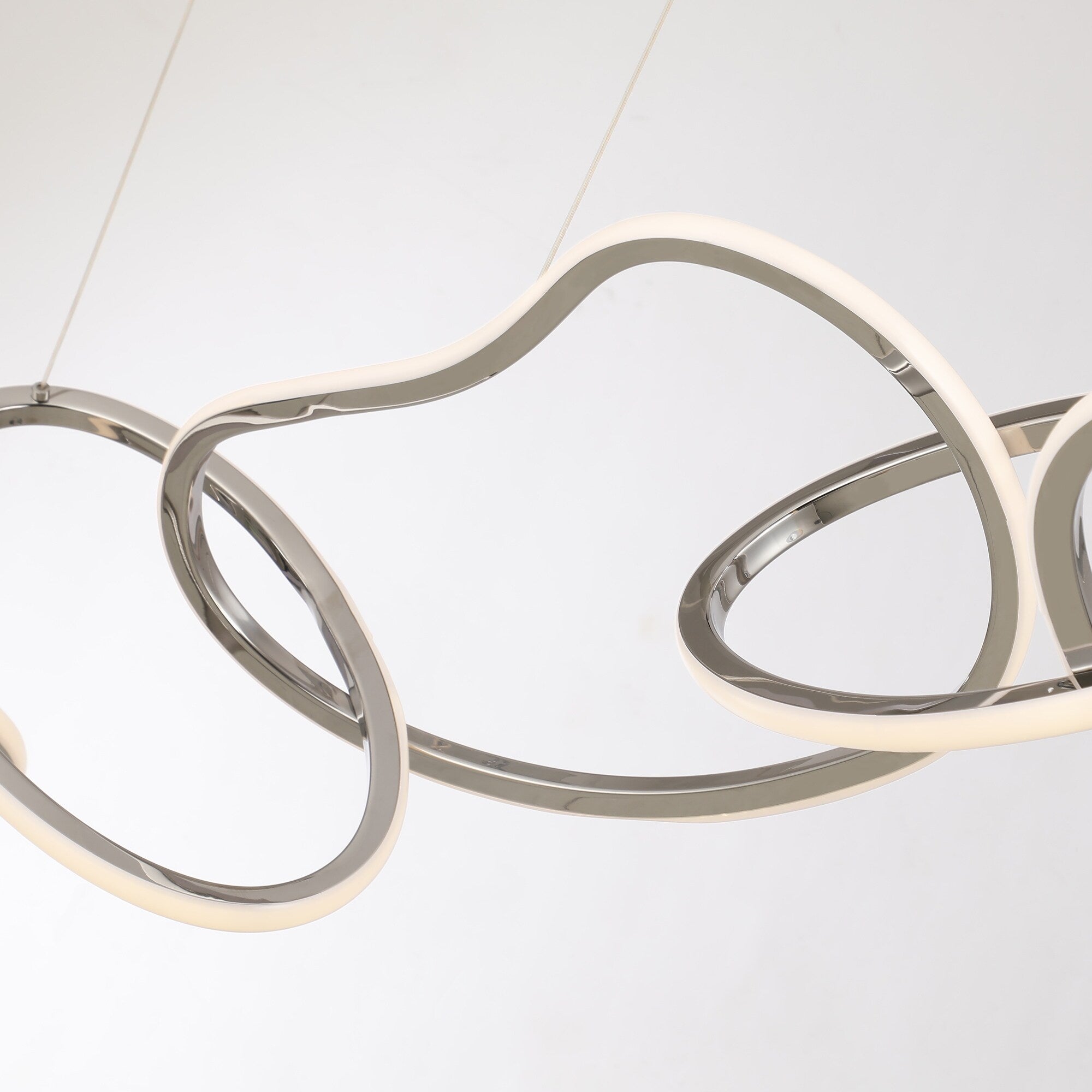 Plafonnier LED de luxe en acier inoxydable, style nordique, pour salle à manger