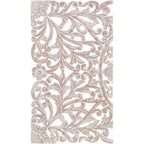 Décoration murale à 3 panneaux en bois naturel sculpté à la main, motif floral Norma, 48 x 28 pouces