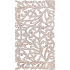 Décoration murale à 3 panneaux en bois naturel sculpté à la main, motif floral Norma, 48 x 28 pouces