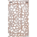 Décoration murale à 3 panneaux en bois naturel sculpté à la main, motif floral Norma, 48 x 28 pouces