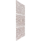 Décoration murale à 3 panneaux en bois naturel sculpté à la main, motif floral Norma, 48 x 28 pouces