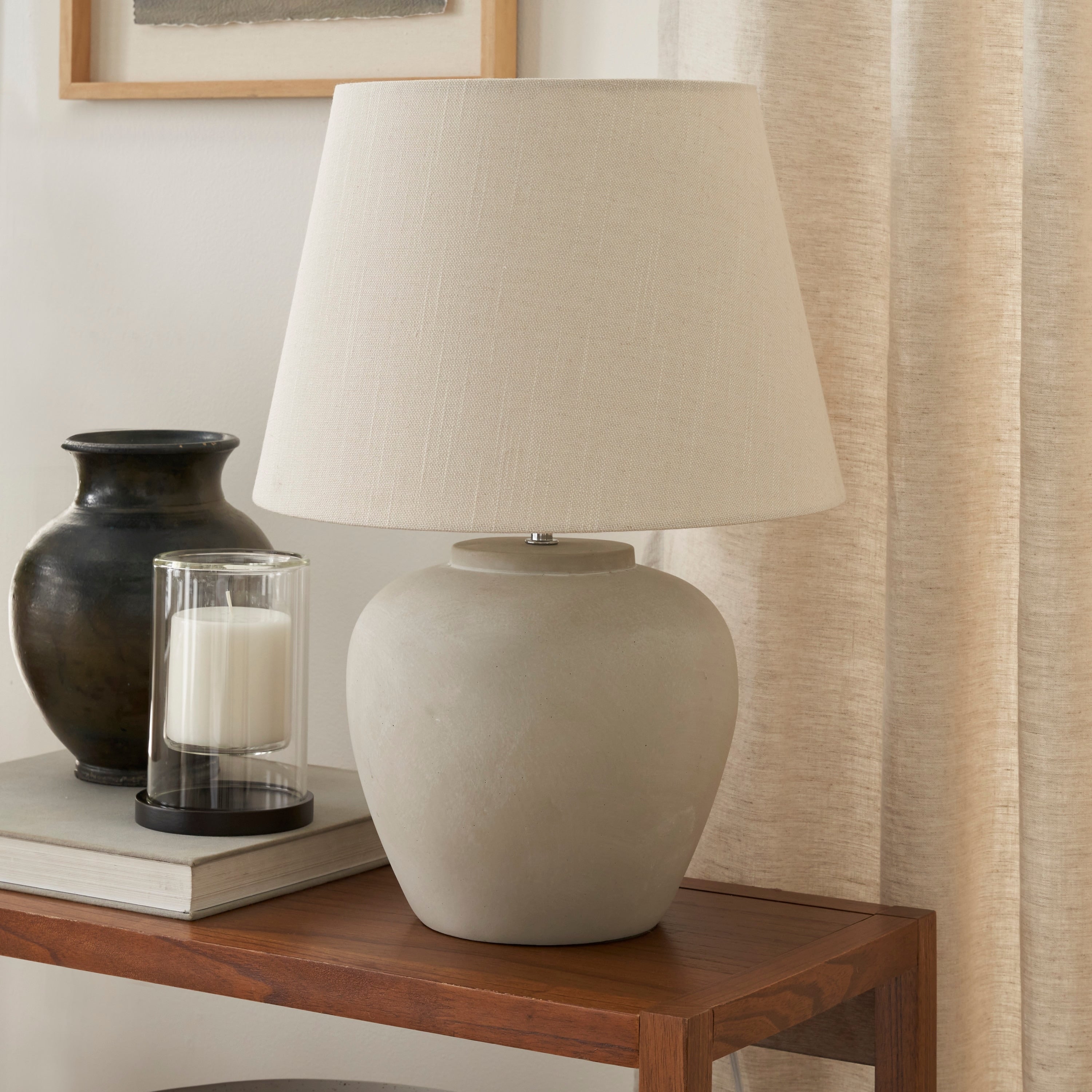Lampe de table rustique en céramique Nourison 20