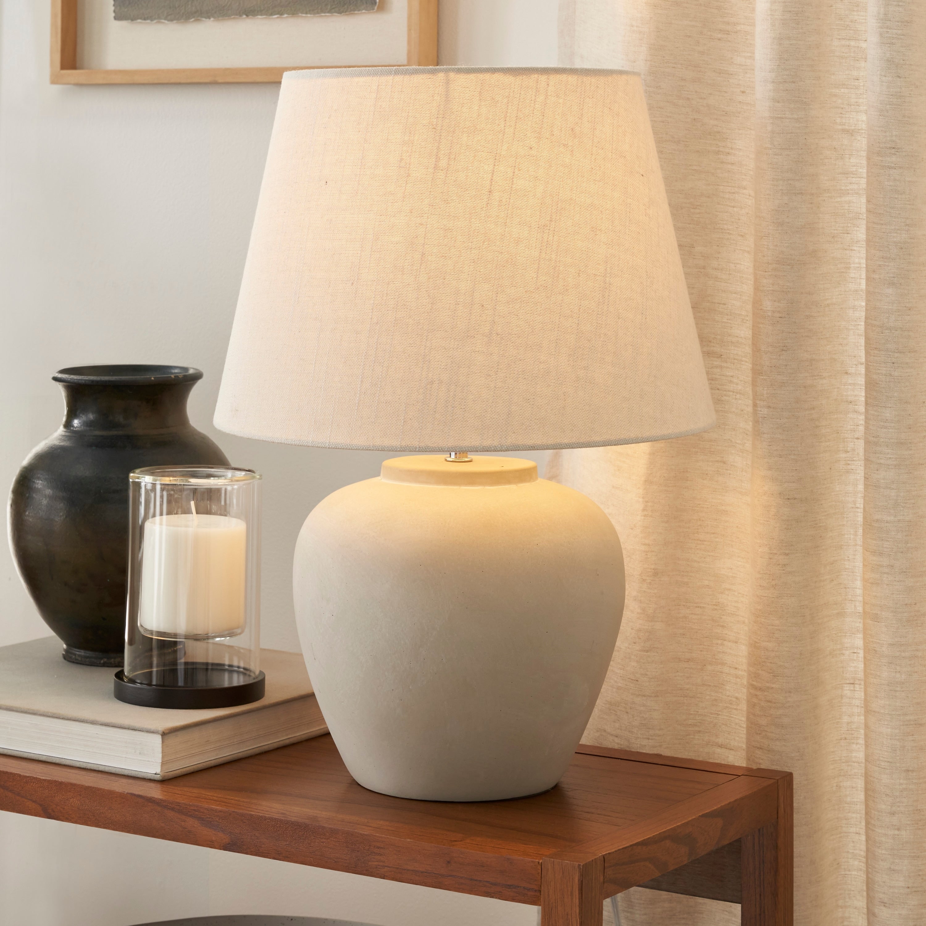 Lampe de table rustique en céramique Nourison 20