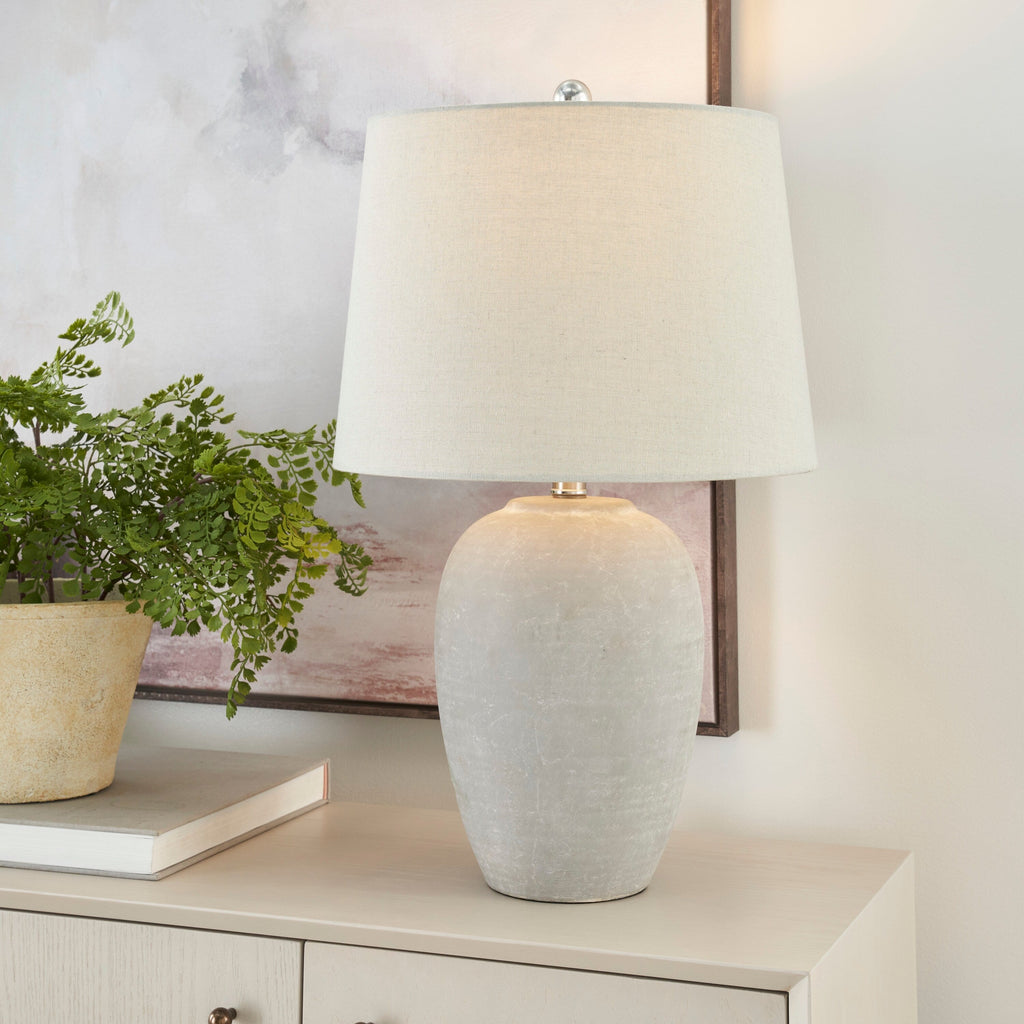 Lampe de table en pot en céramique non émaillée Nourison 23