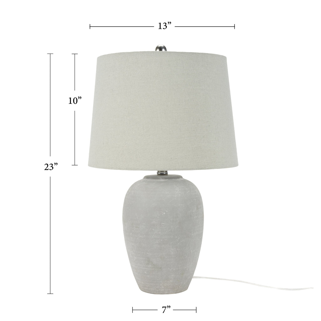 Lampe de table en pot en céramique non émaillée Nourison 23