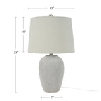 Lampe de table en pot en céramique non émaillée Nourison 23
