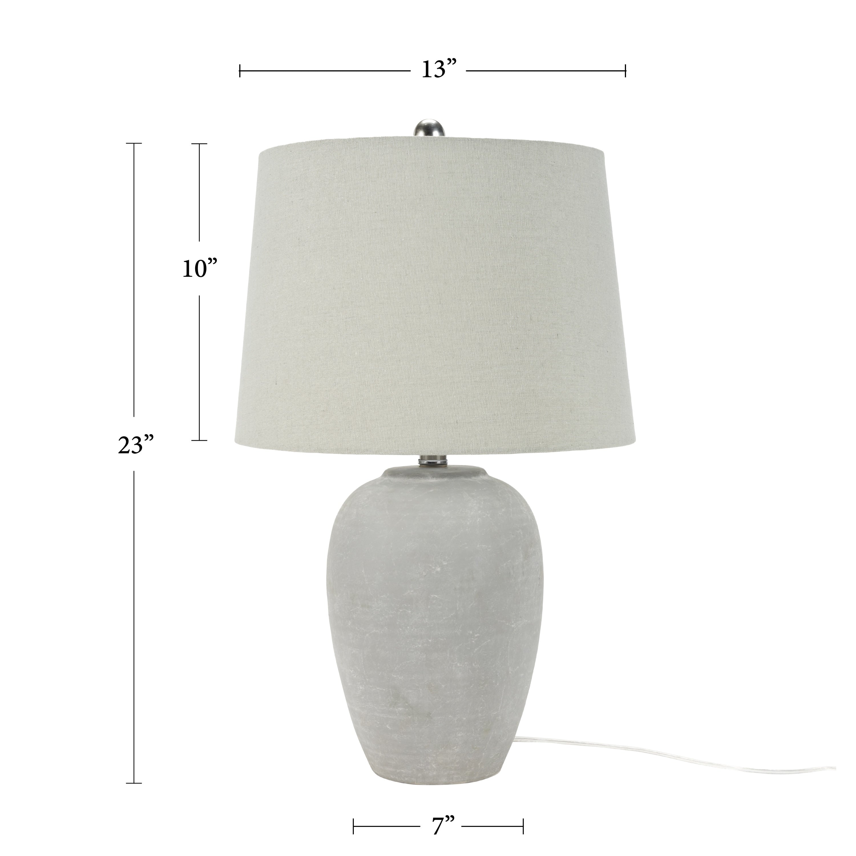 Lampe de table en pot en céramique non émaillée Nourison 23