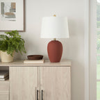 Lampe de table en pot en céramique non émaillée Nourison 23