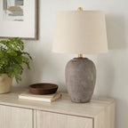 Lampe de table en pot en céramique non émaillée Nourison 23