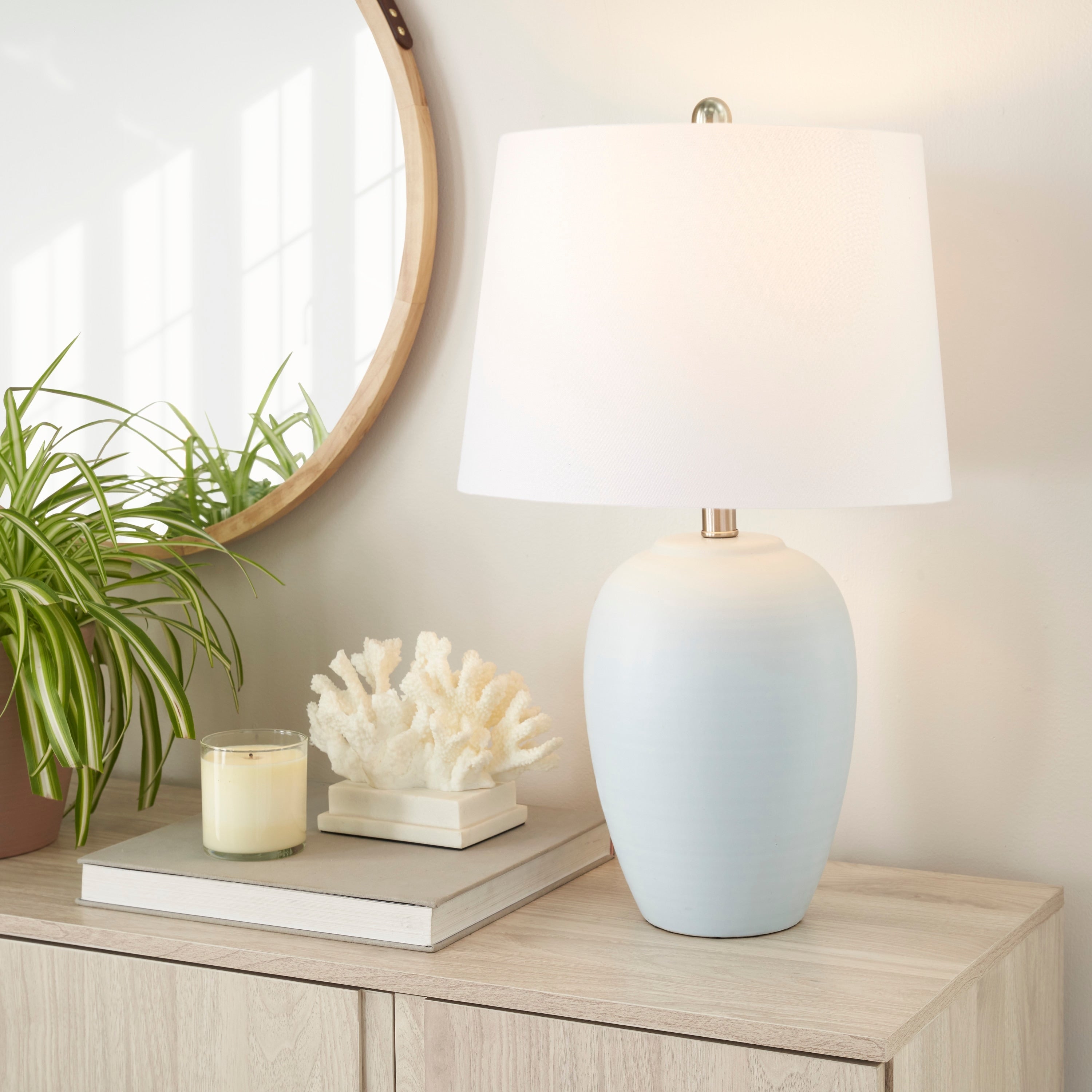 Lampe de table en pot en céramique non émaillée Nourison 23
