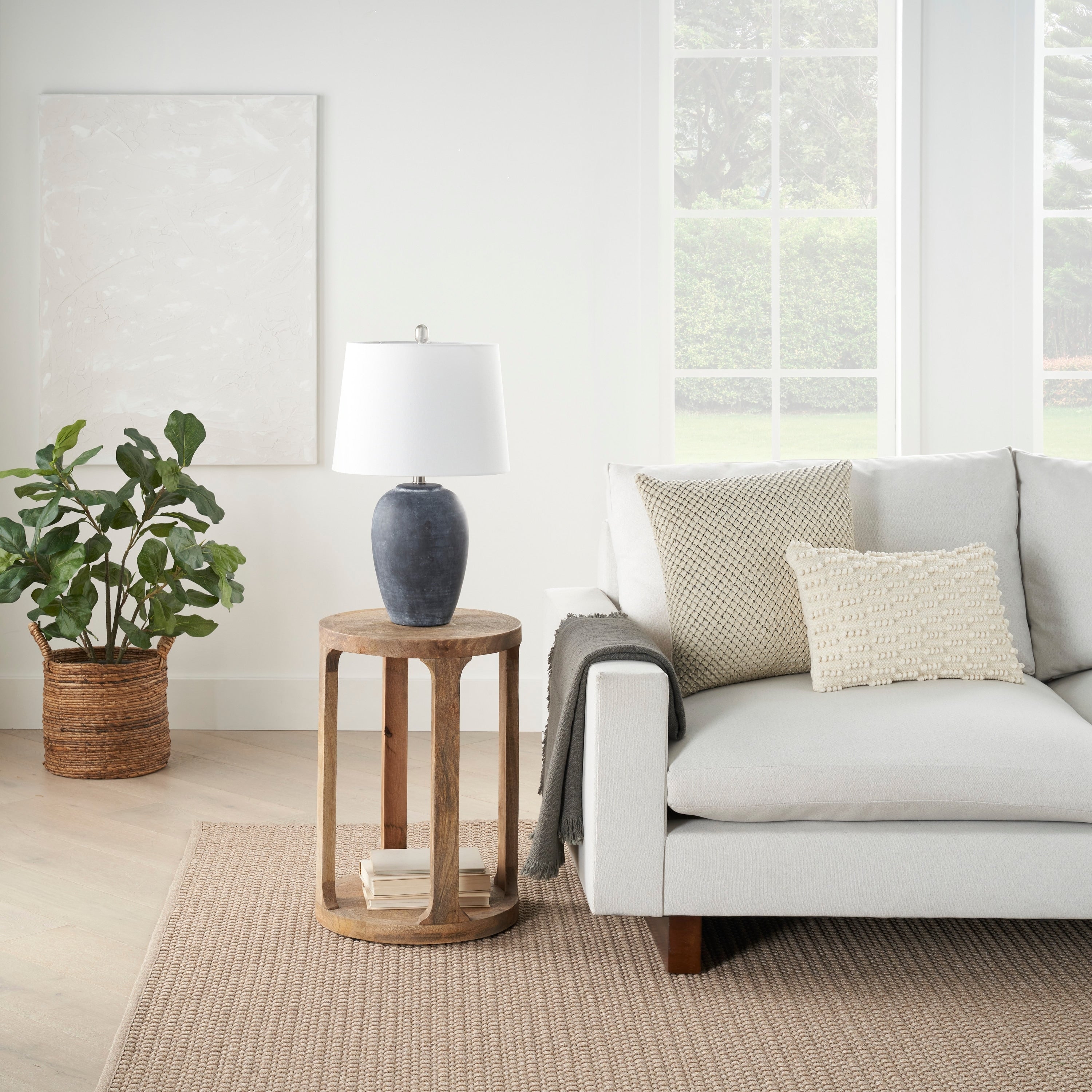 Lampe de table en pot en céramique non émaillée Nourison 23