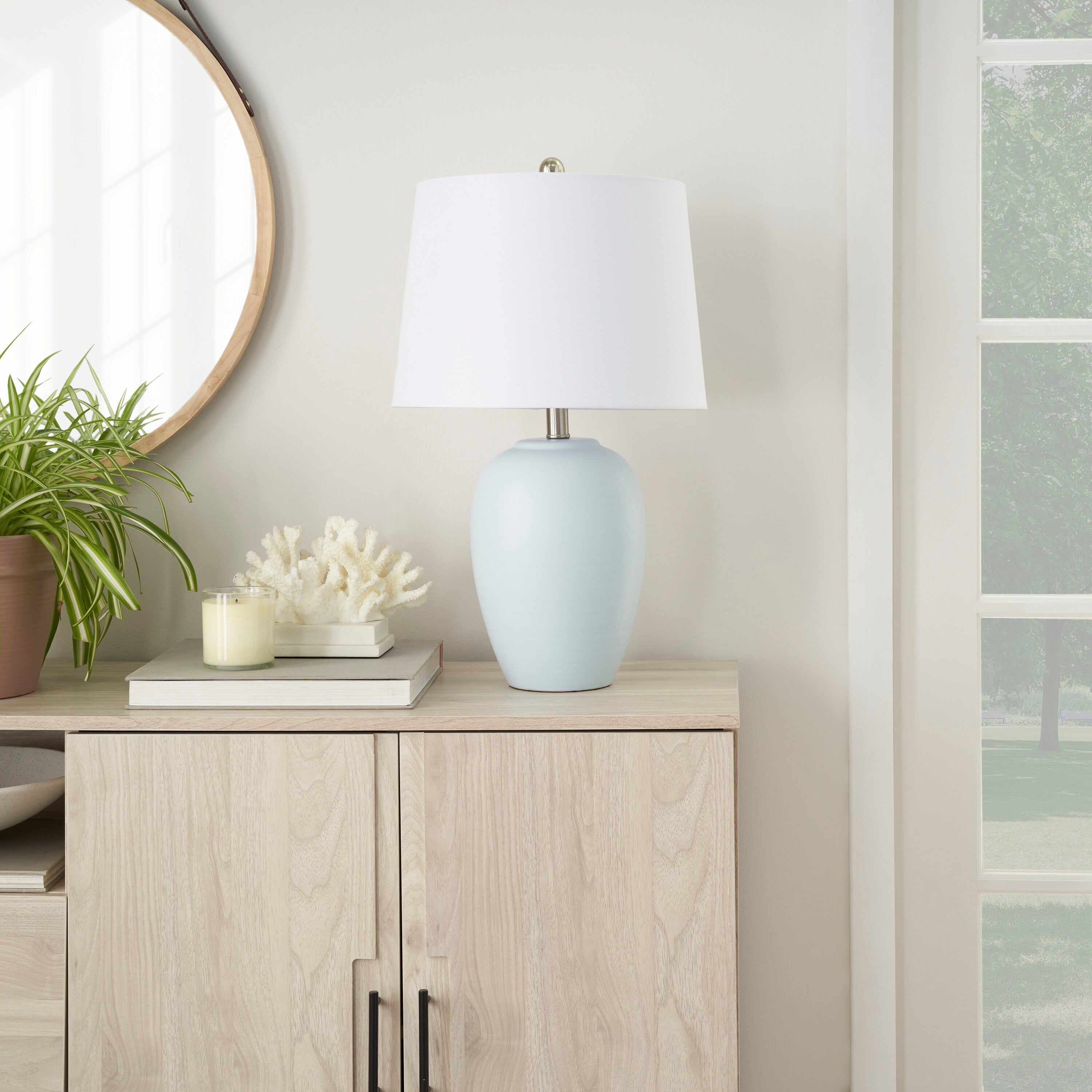 Lampe de table en pot en céramique non émaillée Nourison 23