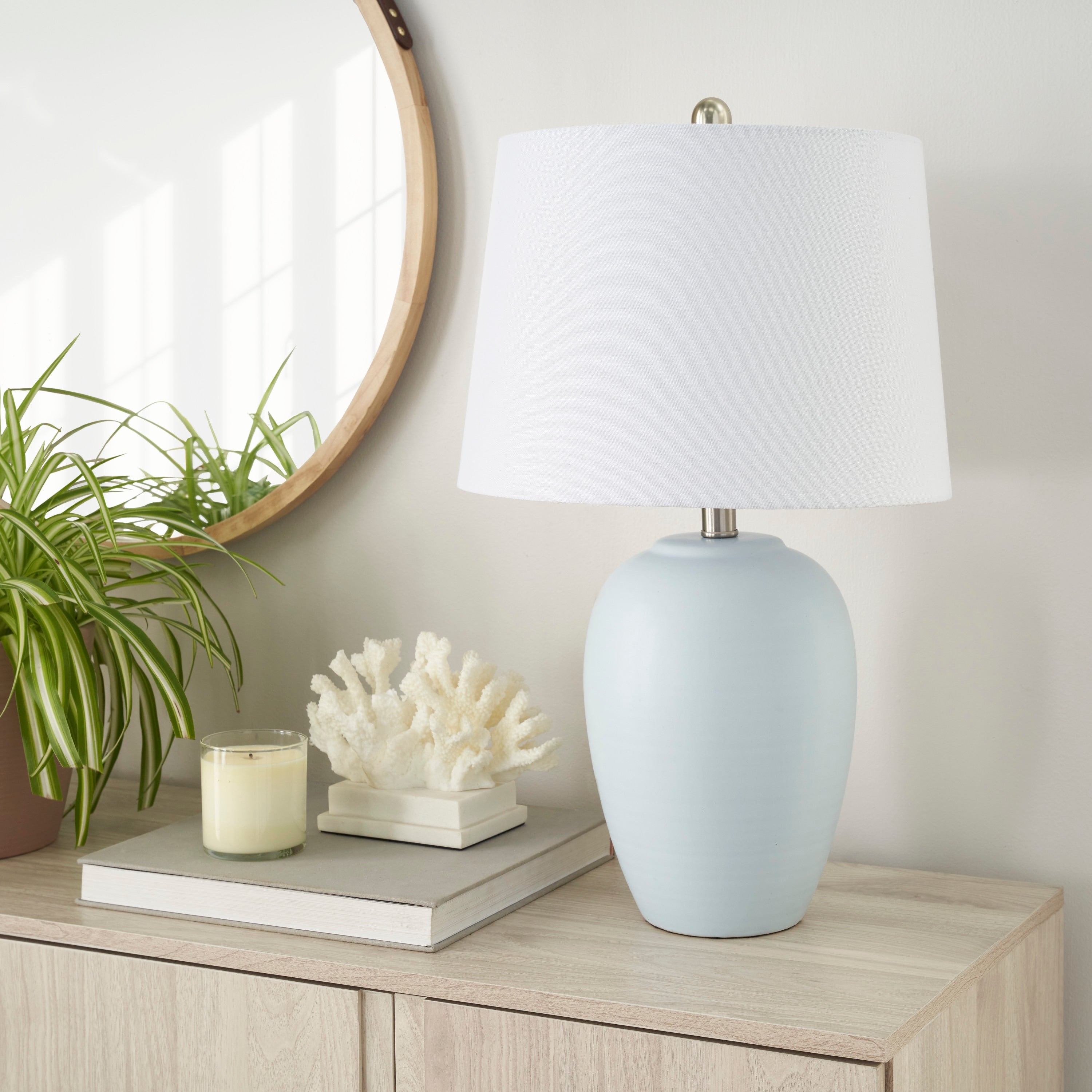 Lampe de table en pot en céramique non émaillée Nourison 23