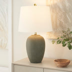 Lampe de table en pot en céramique non émaillée Nourison 23