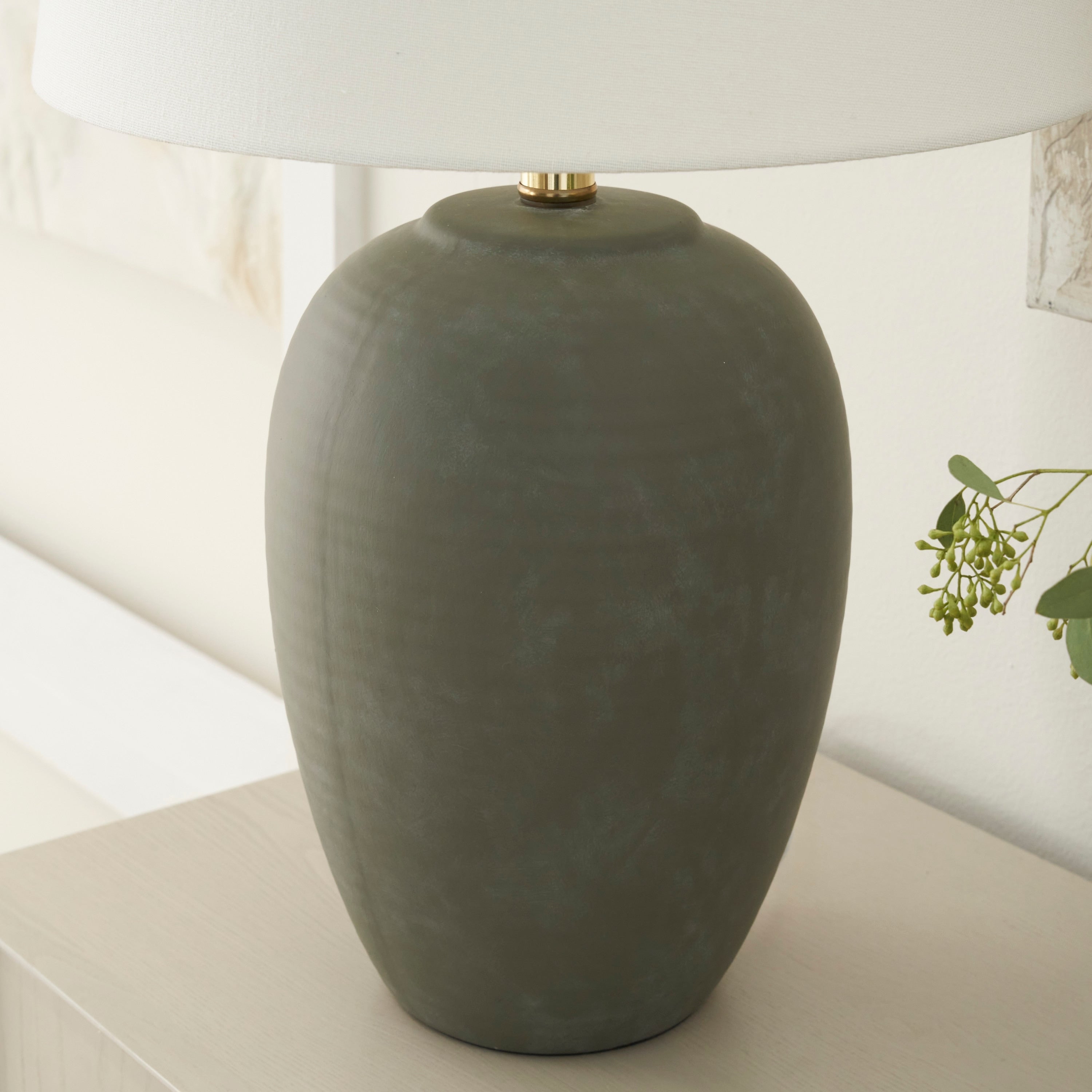 Lampe de table en pot en céramique non émaillée Nourison 23