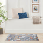 Tapis Nourison Astra lavable en machine à imprimé animal