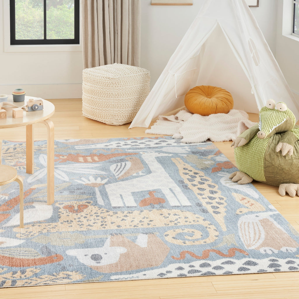 Tapis Nourison Astra lavable en machine à imprimé animal