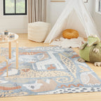 Tapis Nourison Astra lavable en machine à imprimé animal