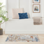 Tapis Nourison Astra lavable en machine à imprimé animal