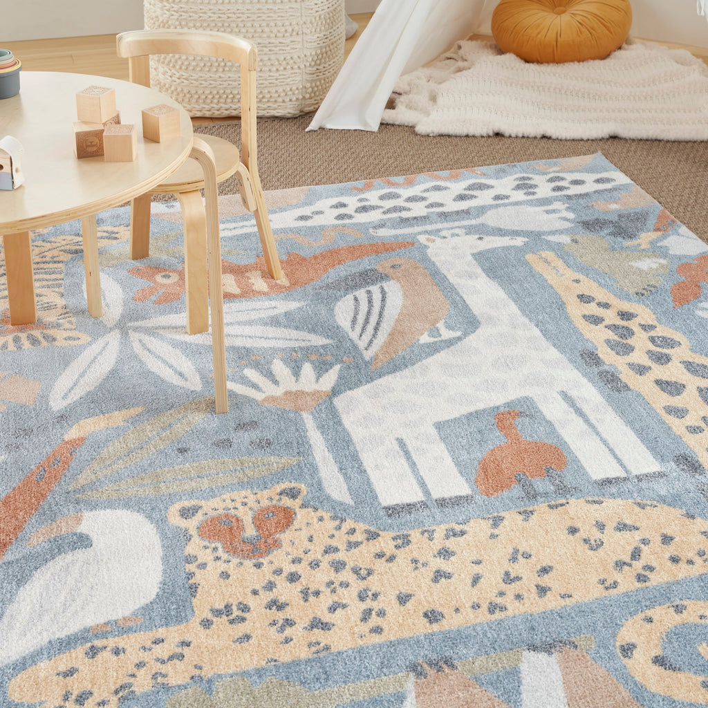 Tapis Nourison Astra lavable en machine à imprimé animal