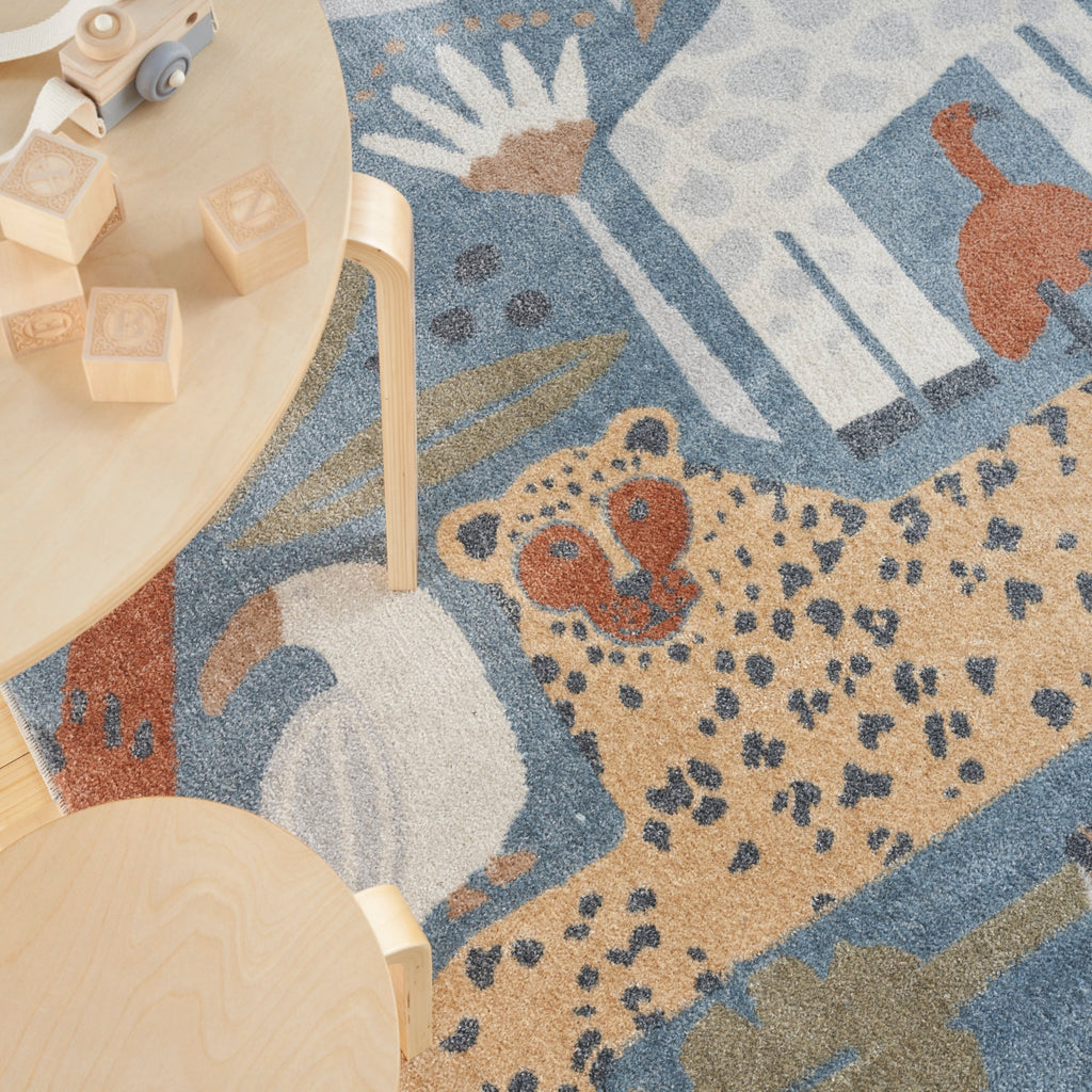 Tapis Nourison Astra lavable en machine à imprimé animal