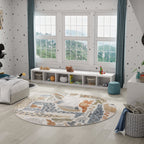 Tapis Nourison Astra lavable en machine à imprimé animal