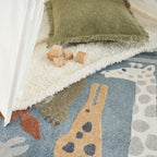 Tapis Nourison Astra lavable en machine à imprimé animal
