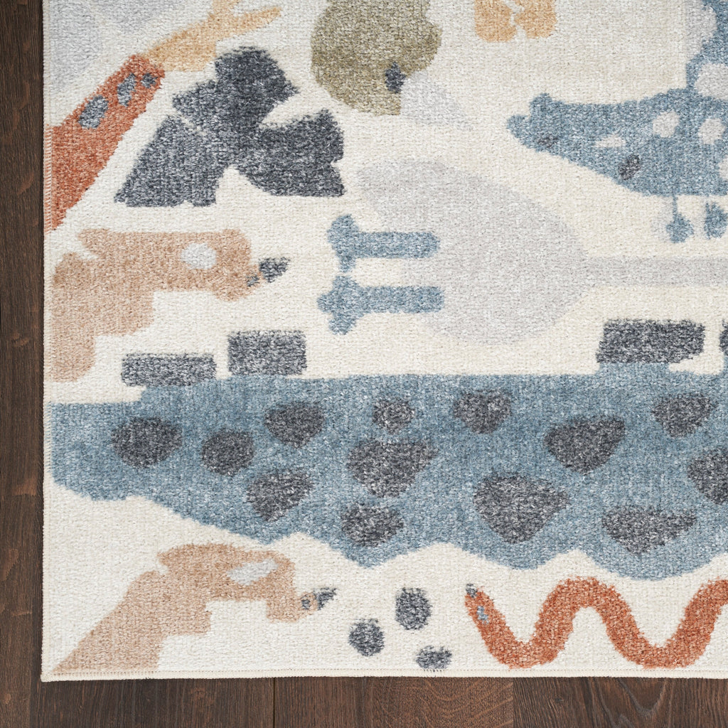 Tapis Nourison Astra lavable en machine à imprimé animal