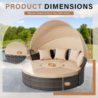 Ensemble de salon de jardin Nuon 4/5 pièces en osier avec auvent par Havenside Home